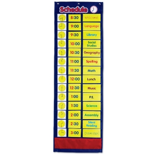 EDU 2504 일과 계획 포켓차트 Daily Schedule Pocket Chart/초등영어/초등영어공부