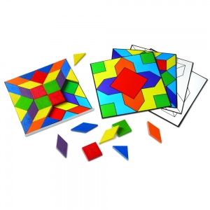 [에듀카코리아] [EDU 0289] 모양 만들기 블록 슈퍼 세트 Parquetry Block Super Set