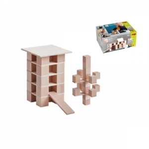 하바 클래버 업 시리즈_원목 빌딩 블록 66pcs